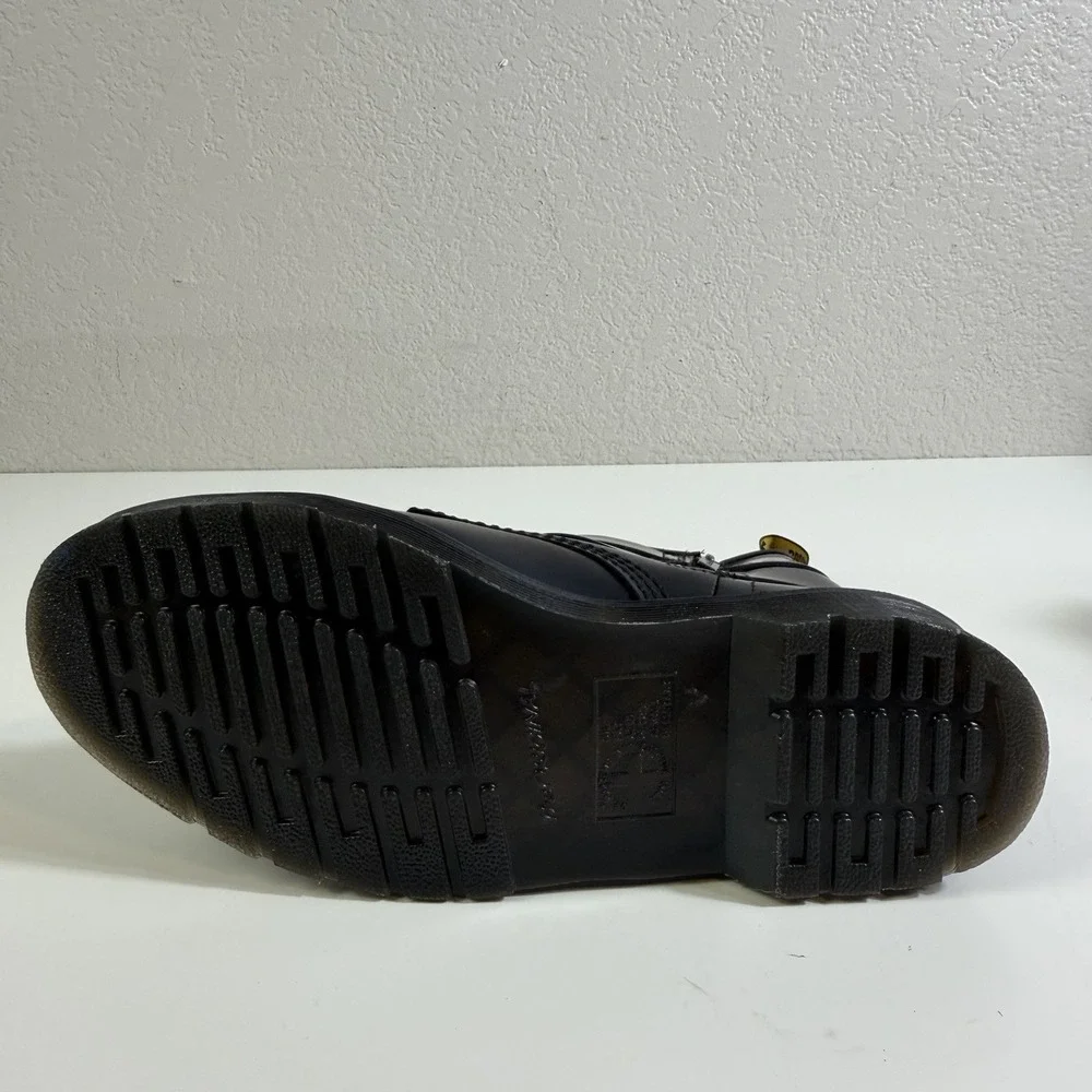 Dr. Martens Cristofor 9 L Black Leather Harness Lace Up Buckle Combat Boot Read